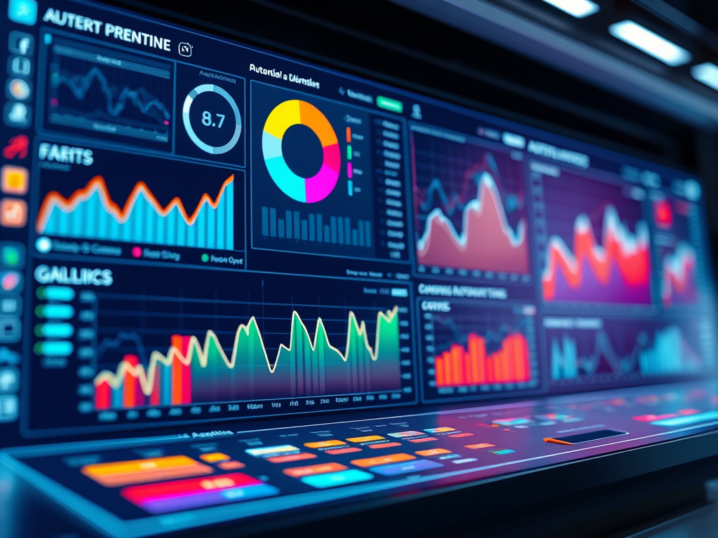 Automation dashboard on computer screen boosting productivity