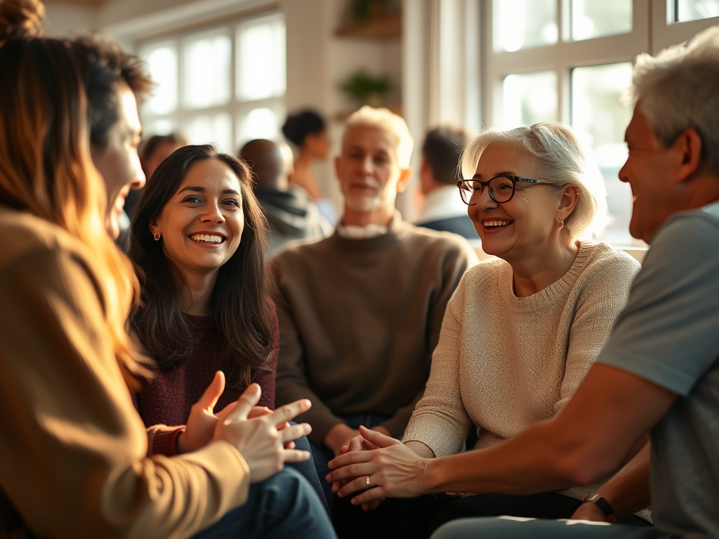 Two friends having a supportive conversation for emotional well-being
