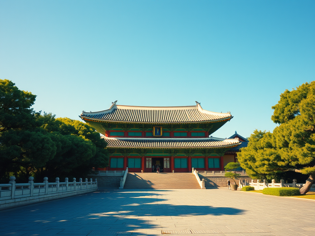 Tourists exploring Gyeongbokgung Palace in Seoul