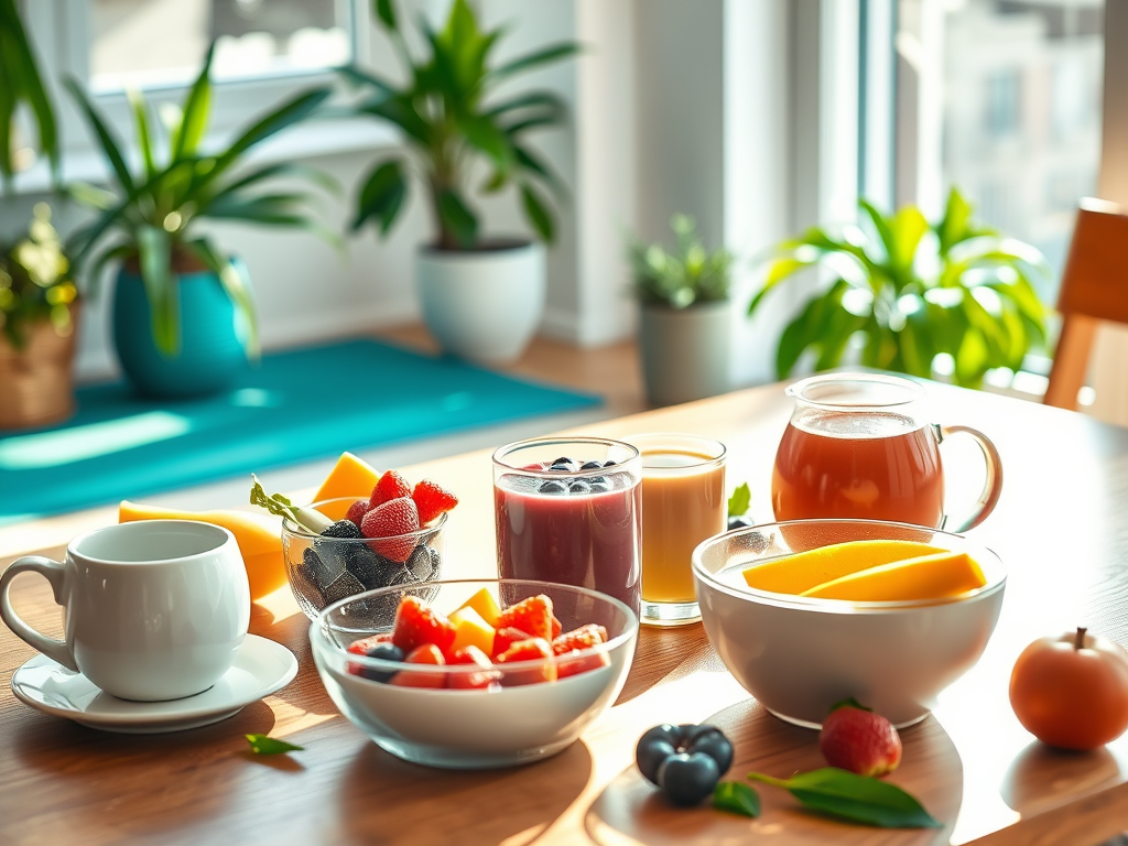 Person drinking water after morning routine as part of habit building