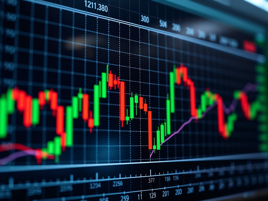 Stock market graph on computer screen representing beginner investing